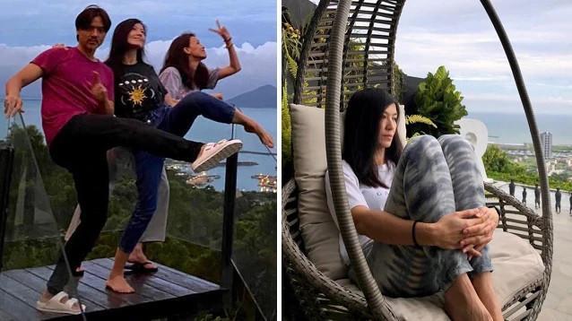 林心如霍建华庆祝结婚四周年 娇羞靠肩少女心十足