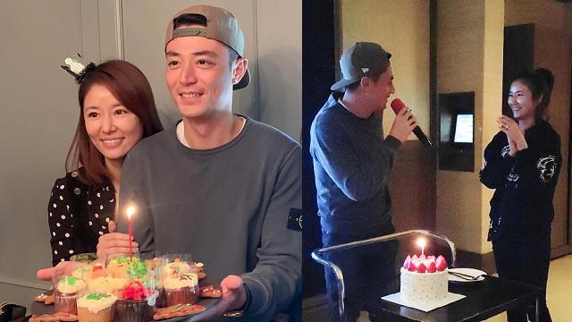 林心如霍建华庆祝结婚四周年 娇羞靠肩少女心十足