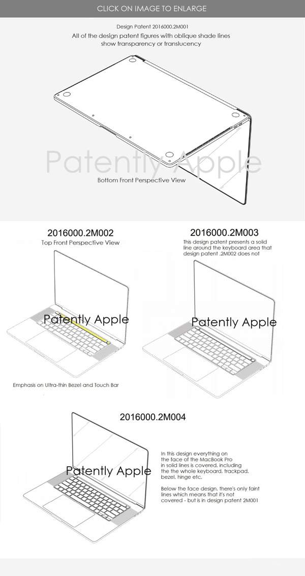苹果MacBook Pro最新消息,外观专利曝光!