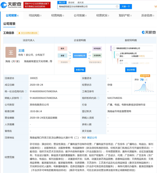 爱奇艺成立海南超级爱豆文化传媒公司,
