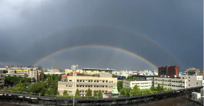 你看你看天空的脸!雷雨过后 北京天空再现双彩虹 高清美图来了!