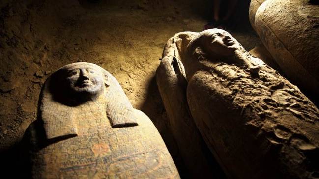 埃及出土多具保存完好2500年前木棺