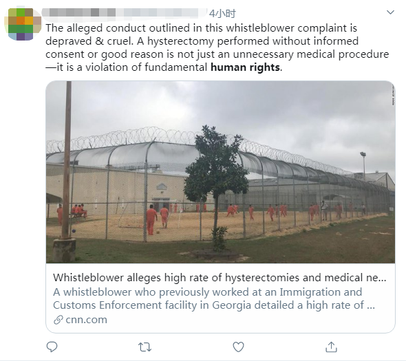 美移民拘留中心被曝滥摘子宫，网友：严重侵犯人权！