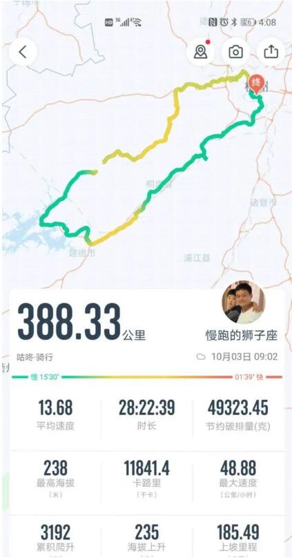 一辈子的回忆！初二男生长假带作业骑行395公里太赞了