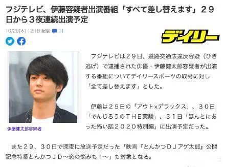 不是初犯!日本演员伊藤健太郎被捕,到底发生了什么?