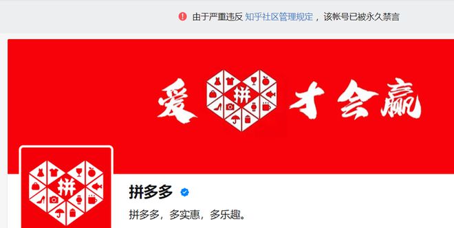 拼多多知乎账号被禁言15天 发布违规内容的竟然不是拼多多员工?