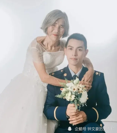 24岁消防员和八旬外婆拍婚纱照 网友：孝顺