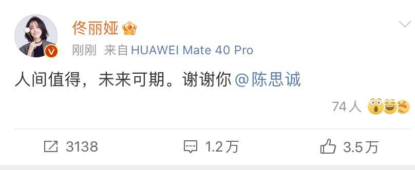 陈思诚佟丽娅官宣离婚