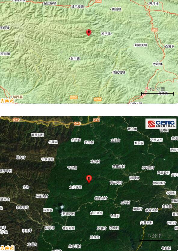 陕西商洛市商南县发生3.6级地震，震源深度17千米