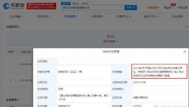 关晓彤关联奶茶公司特许经营违规 被罚款3万元