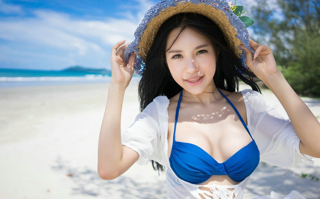 性感甜美沙滩仙子绮里嘉浪漫艺术诱惑俏皮迷人写真