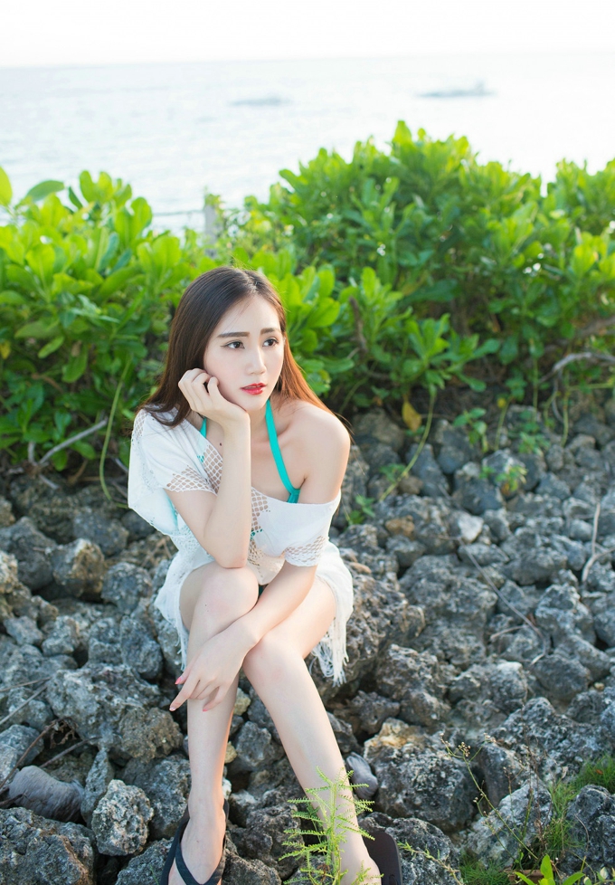 网纱透视装性感女神SISY思海边诱惑风情气质养眼私房写真