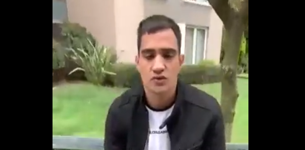 来自俄罗斯克拉斯诺达尔的萨米尔·尤苏波夫拍摄视频谈到爆炸事件。(视频截图)