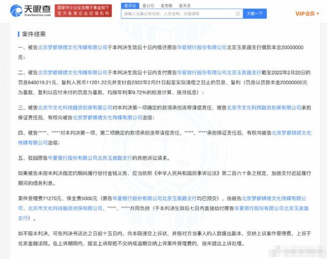 张若昀父亲张健被追讨欠款 房产已抵押给担保公司