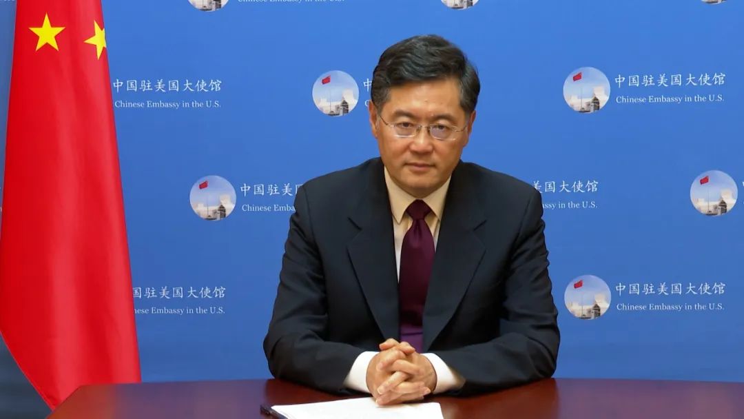 秦刚资料图。图源:中国驻美国大使馆网站