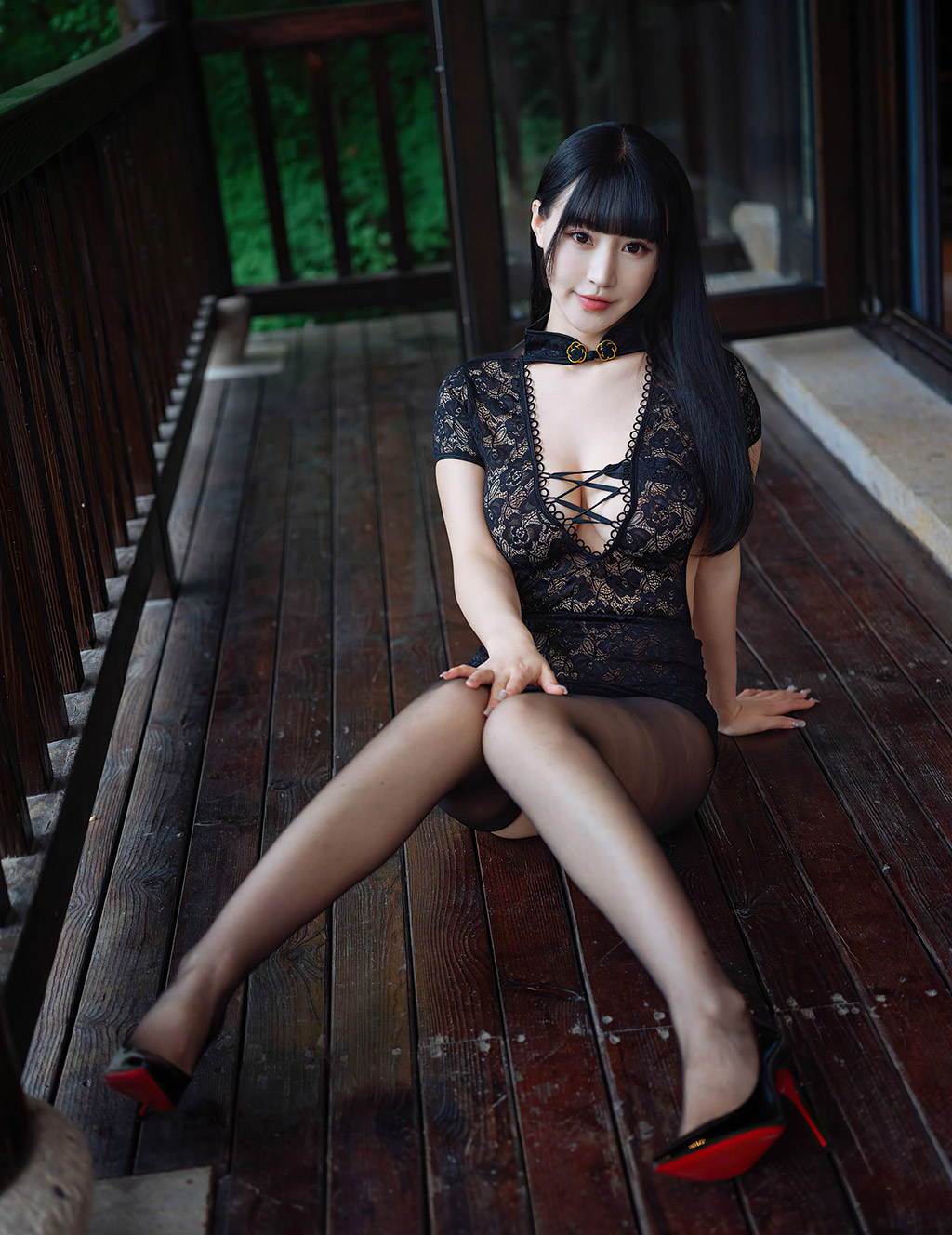 朱可儿Flower精致性感的镂空内丰腴惹火