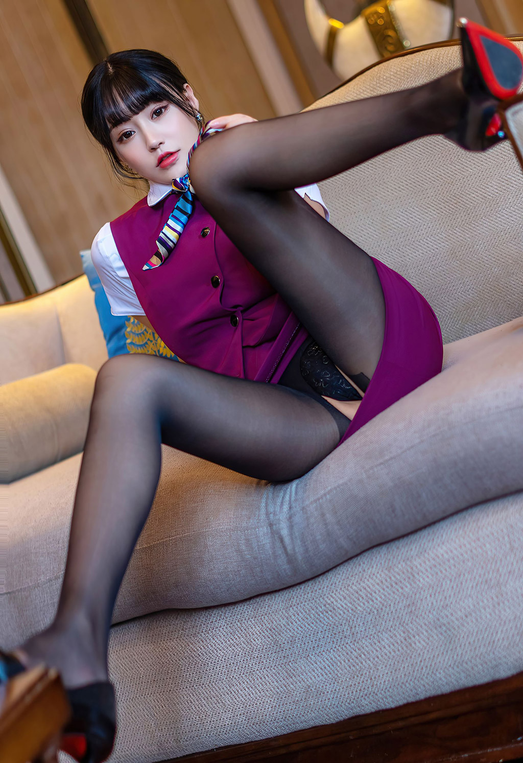 朱可儿Flower深受万千男士喜爱的空乘制服