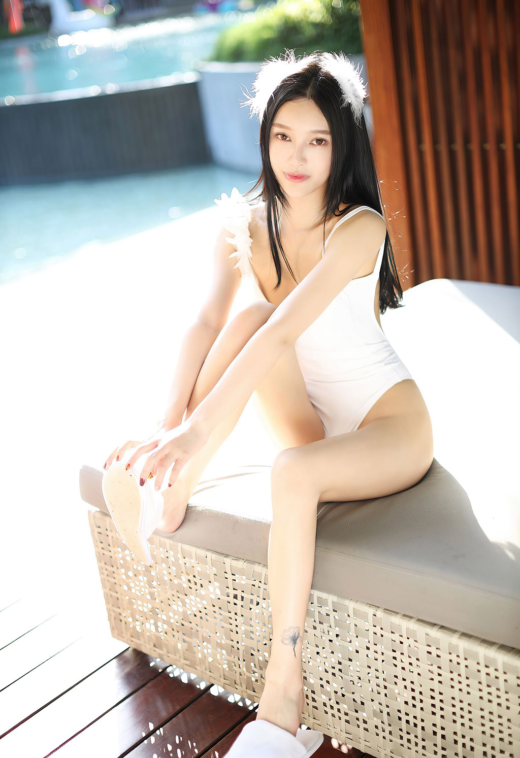 唐琪儿干净清纯日系的日系泳装写真