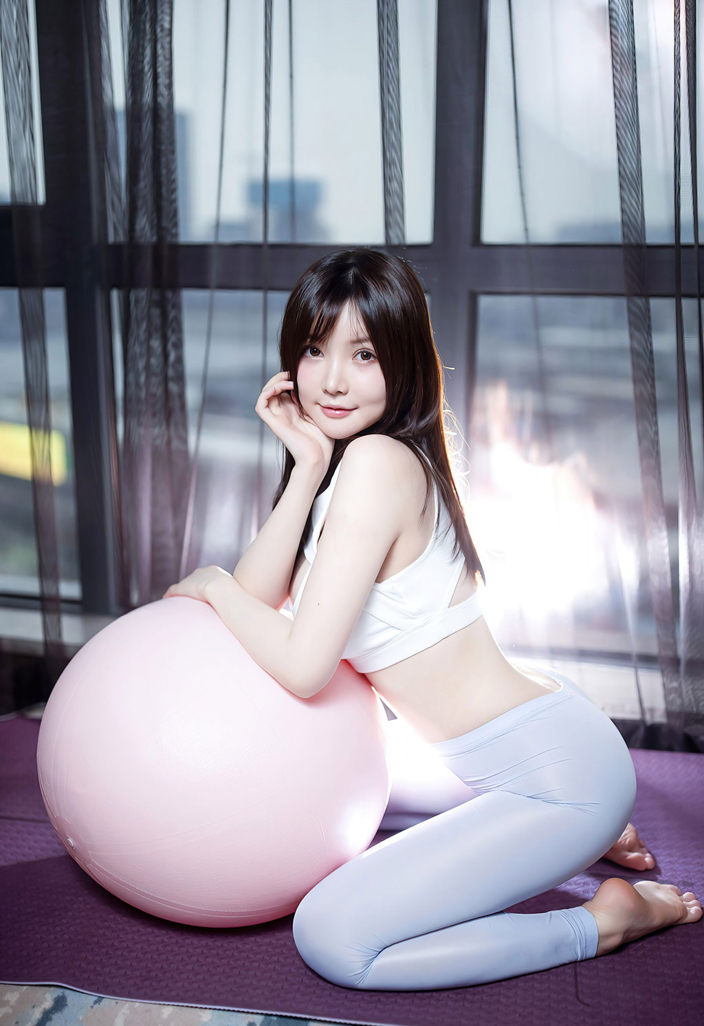 糯美子MINIbabe健身房紧身运动内衣