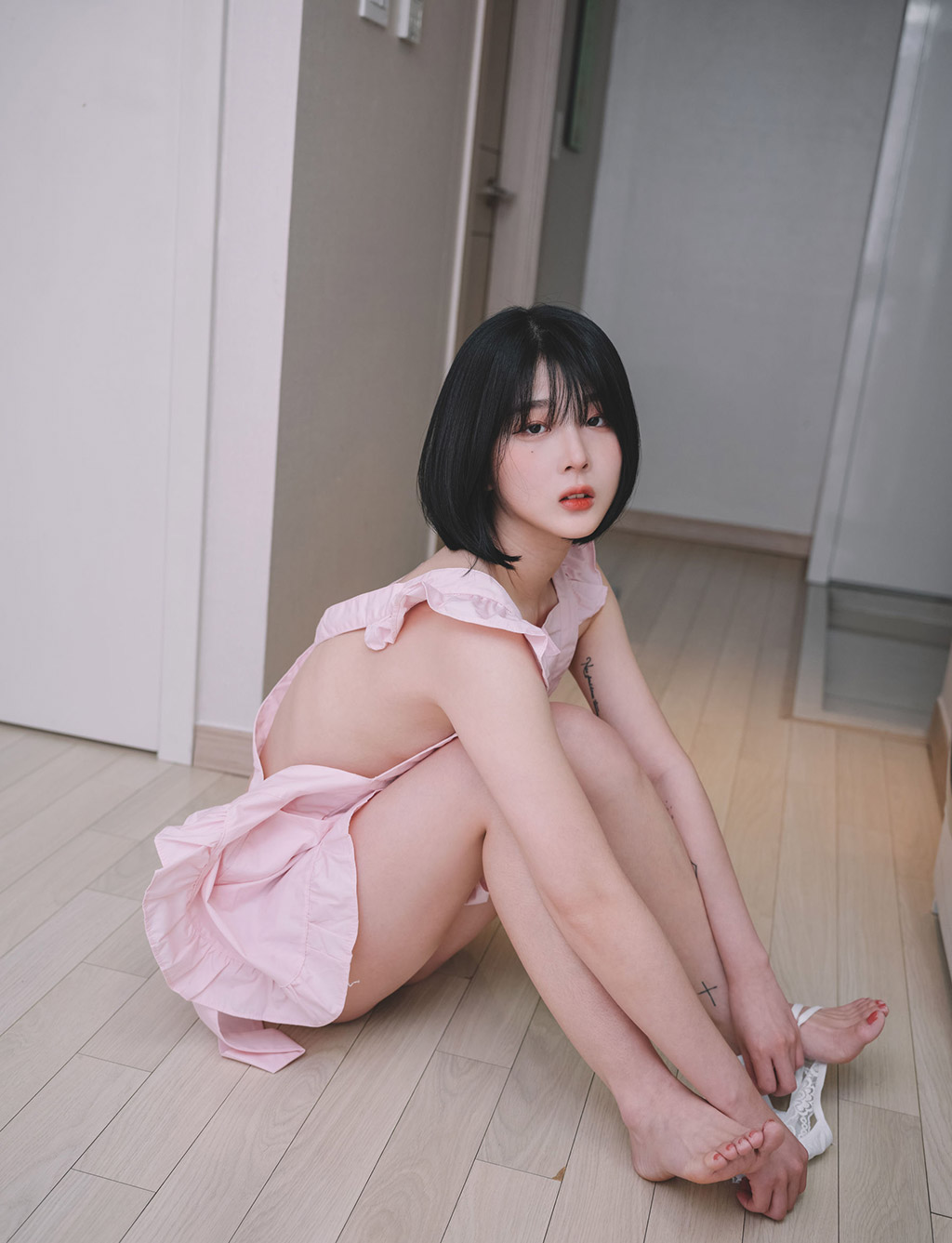 Jangjoo性感厨娘镂空围裙血脉喷张