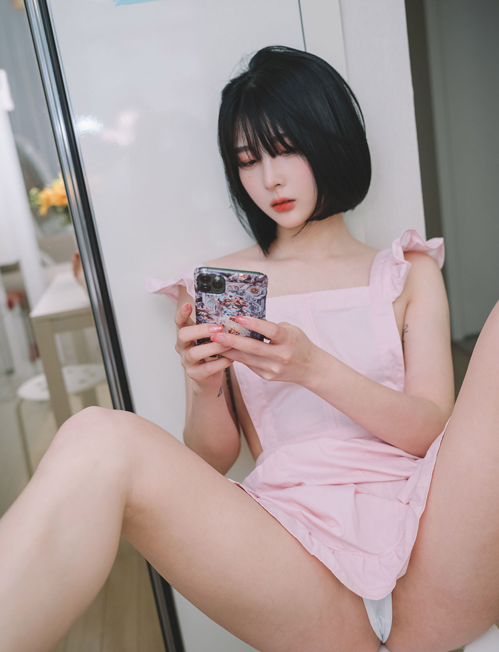 Jangjoo性感厨娘镂空围裙血脉喷张