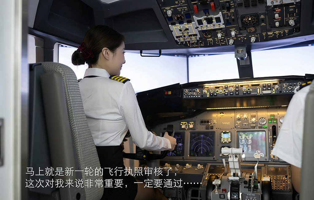 性感女机长鱼子酱Fish紧身制服与红色内衣加黑丝美腿私房写真集