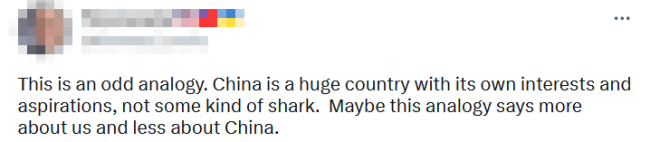 离谱！美前高官竟称“中国是西方喂大的大白鲨”