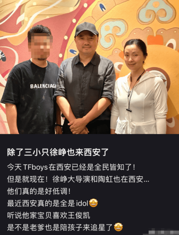 徐峥去了TFBOYS演唱会 带着陶虹还有女儿一起支持