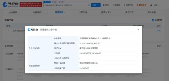 凤凰传奇最后一家企业拟注销 此前已注销四家企业