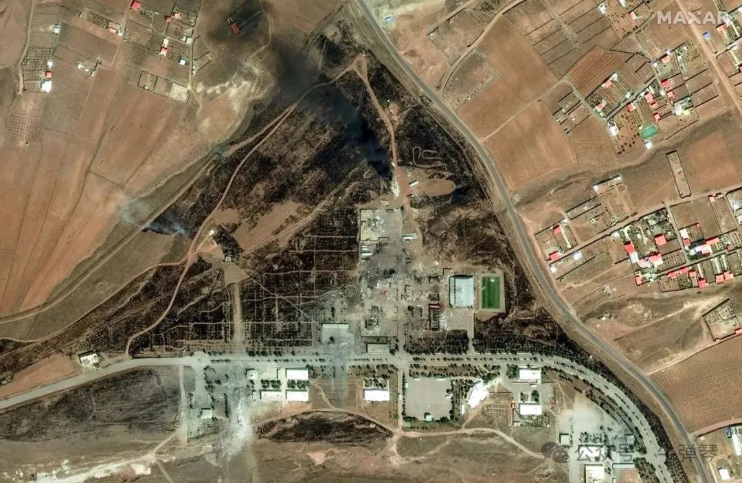 卫星图像显示，6 月 17 日伊朗遭到空袭后，大不里士导弹基地位于伊朗。