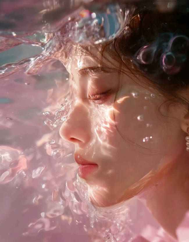 鞠婧祎变身海上神女 手持海螺目光纯净